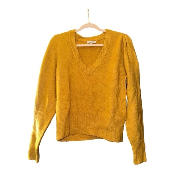 Madewell Sweaters - Madewell Vneck Sweater Yellow Size large
